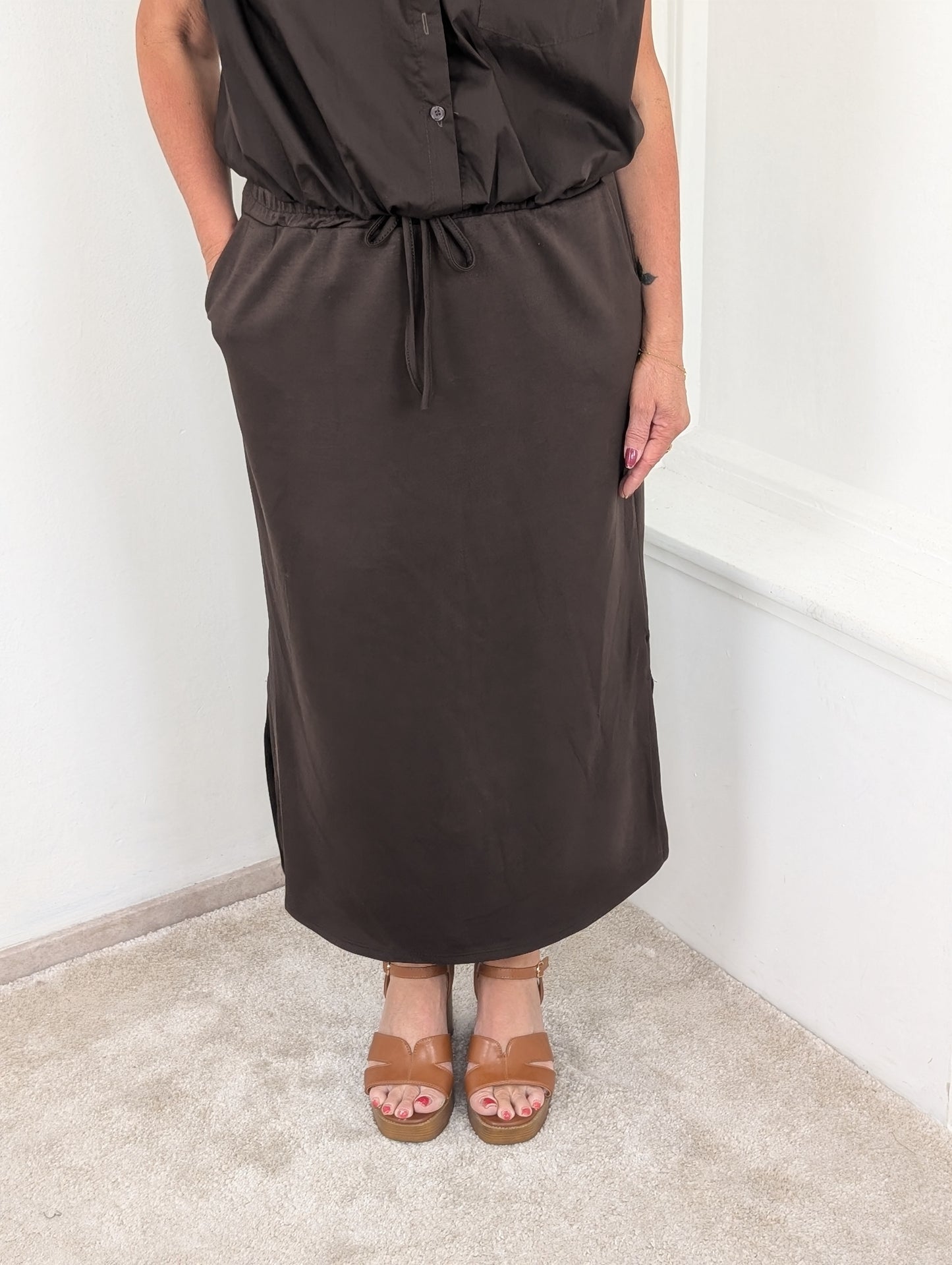 Jersey mid jog rok - Bruin