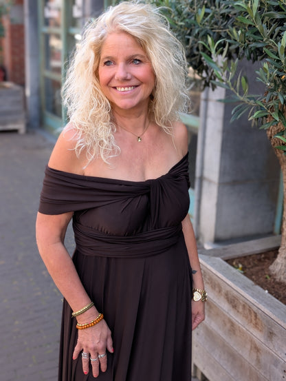 Lay wrap dress - Bruin