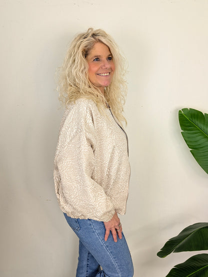 Rose bloom bomber - Beige