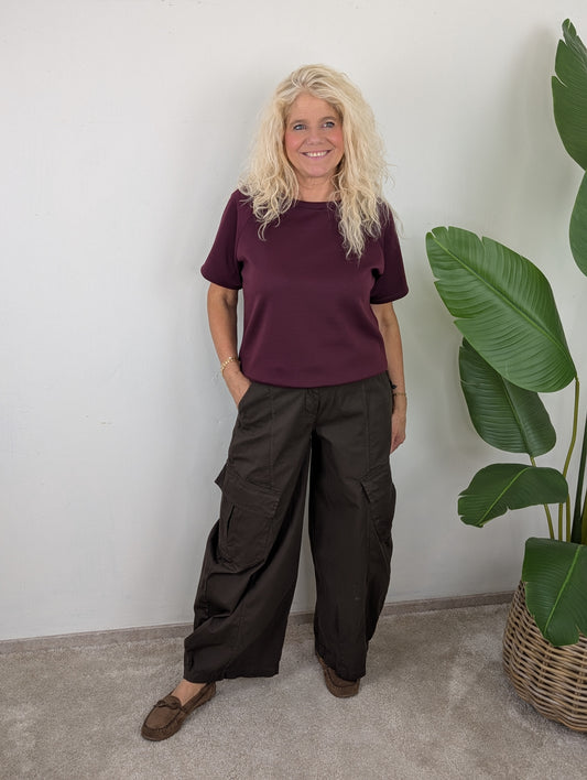 Thara trendy Cargo Broek - Bruin