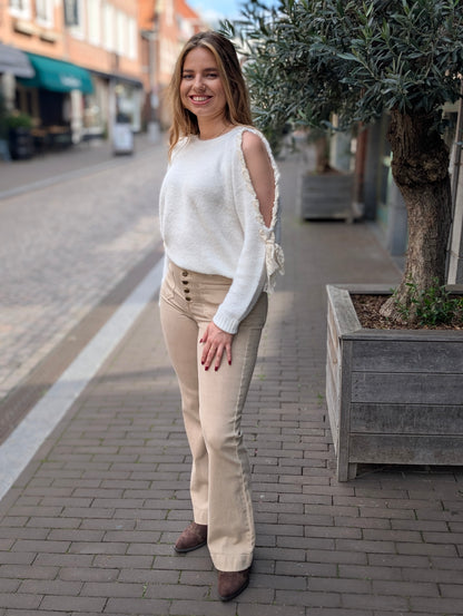 Folyrose broek Nina - Zand