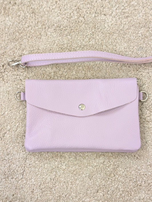 Leren envelop tasje Senna - Lila