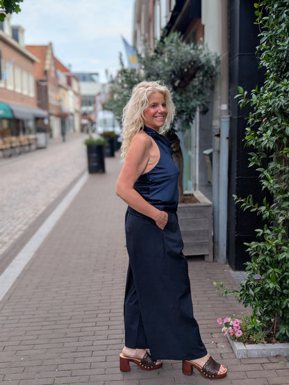 Vyf wijde pantalon - Blauw