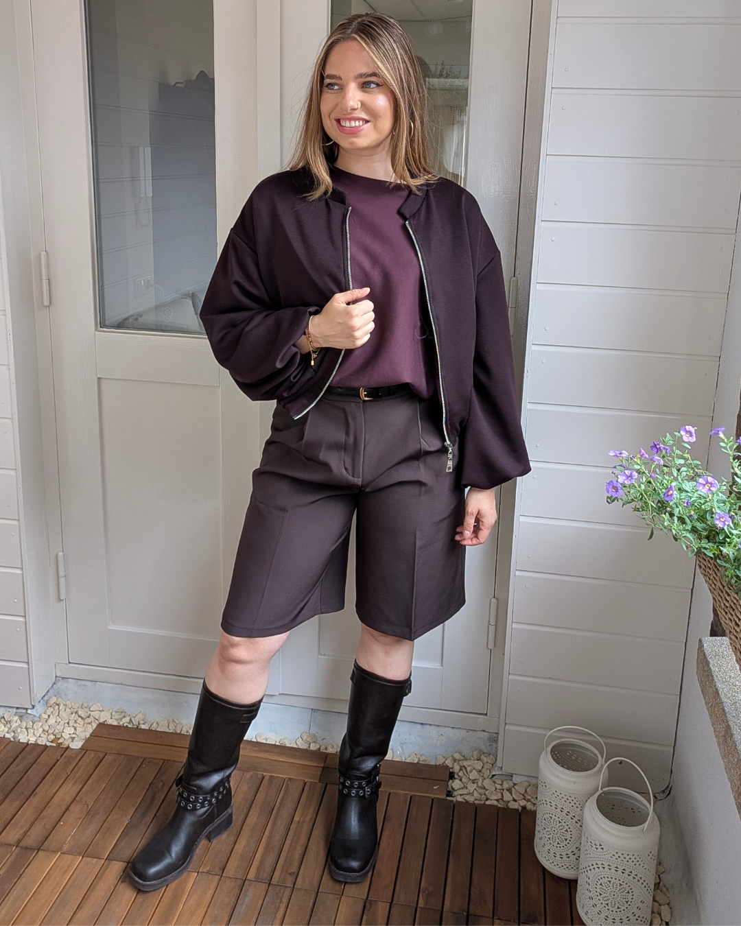 Ballon vest/tussenjas - Aubergine