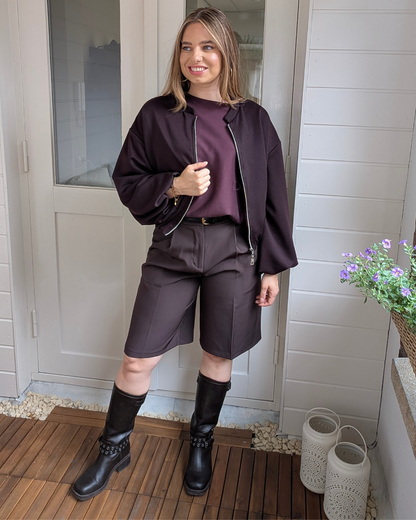 Ballon vest/tussenjas - Aubergine