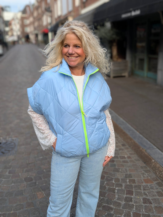 Bodywarmer doorgestikt Wendy - Blauw