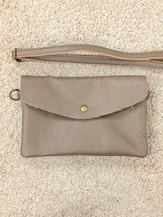 Leren envelop tasje Senna - Bruin