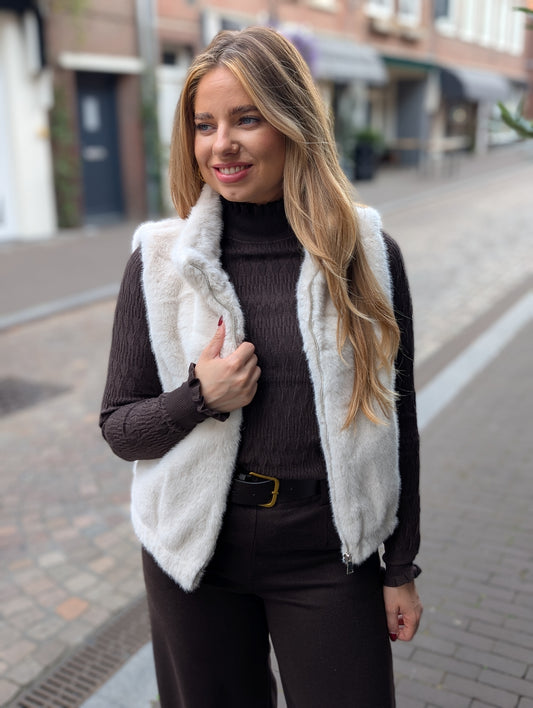 Bont giletje Deveny - Ecru