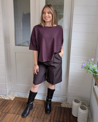 Oversized shirt Evy - Bordeaux