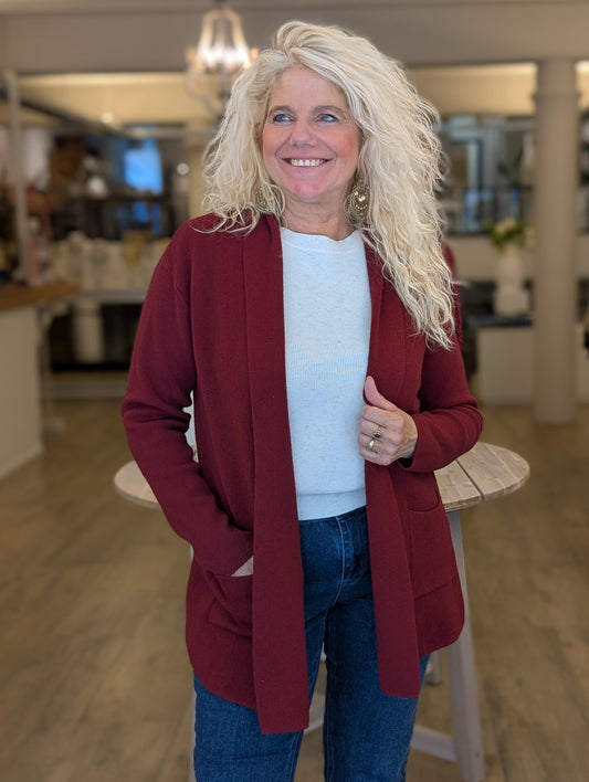Mid basis vest Mirthe - Bordeauxrood