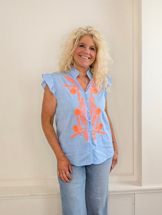Blossom Breeze Blouse - Blauw