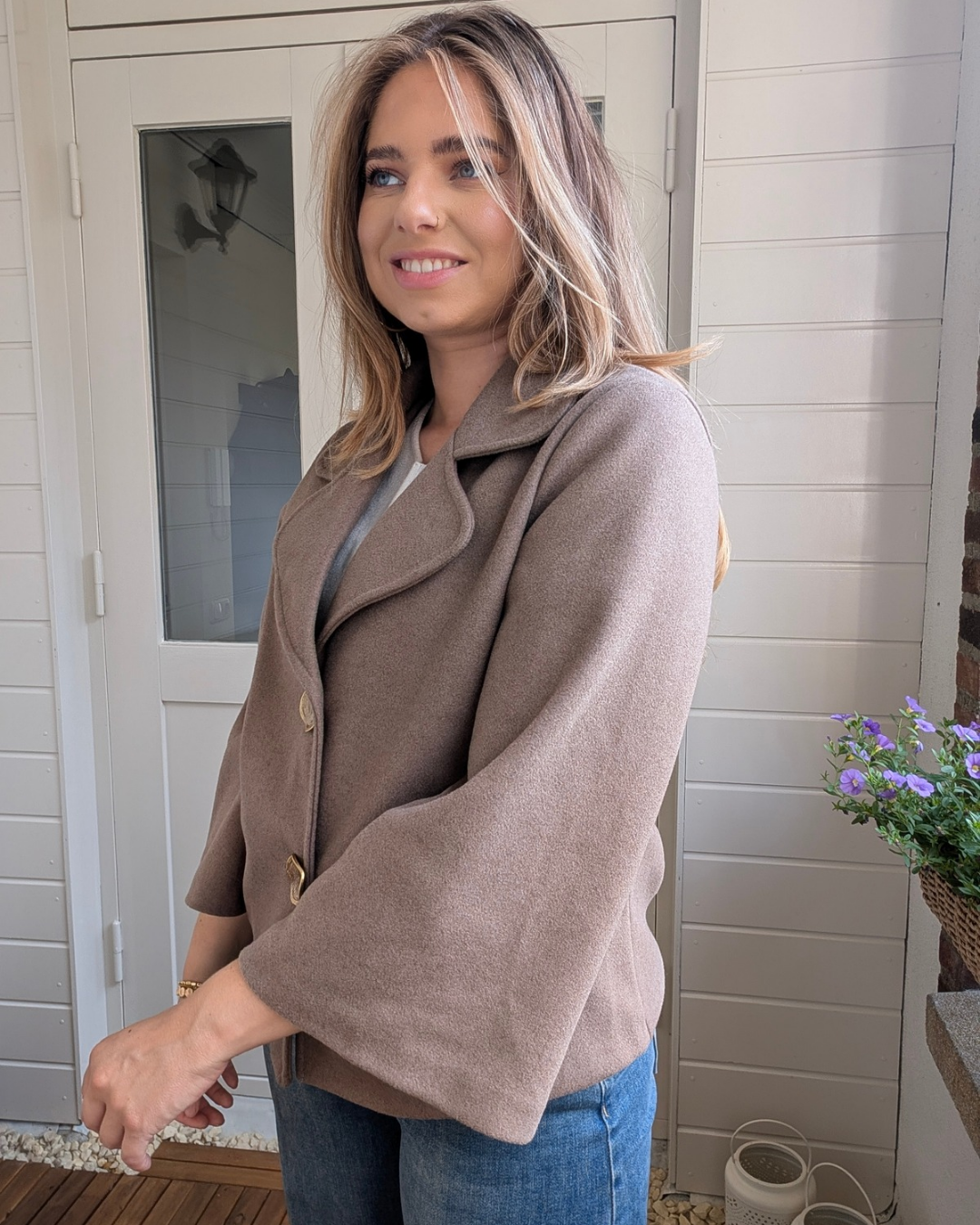 Teske tussenjas - Warm Taupe