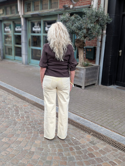 Laulia jeans - Boter geel