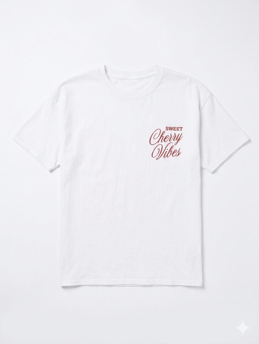 T-shirt Sweet Cherry Vibes – Disco Backprint
