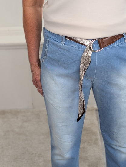 Jaslyn jeans met riem - Lightstone