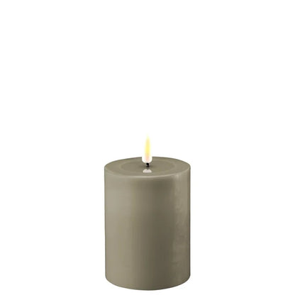 Sand LED candle  7,5 x 10 cm.