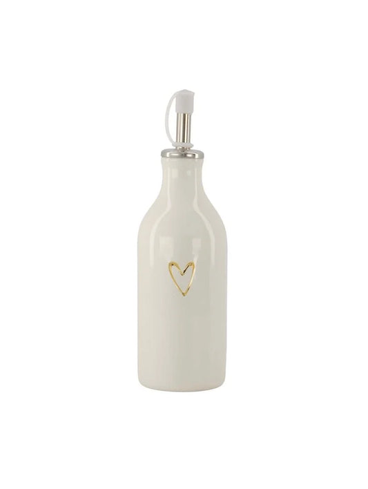 Zusss Olie/ azijn fles open hartje wit