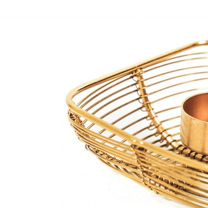 HV VIERKANT STAALDRAAD THEELICHT - GOUD