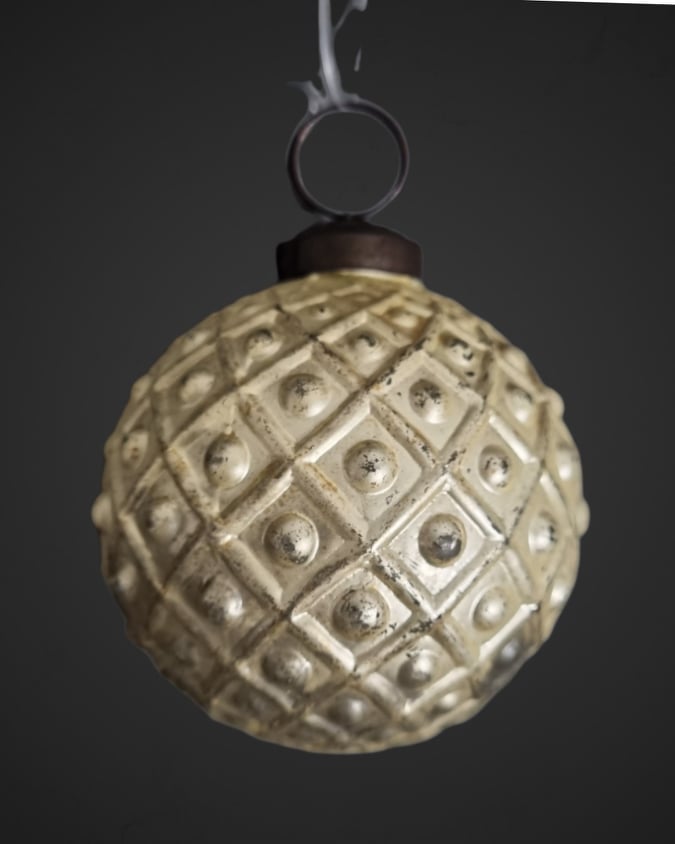 Kerstbal Milky Gold 02 - 8x8