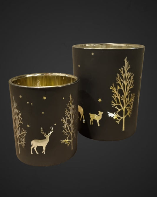 Windlicht rendieren - Zwart/Goud - 3 formaten