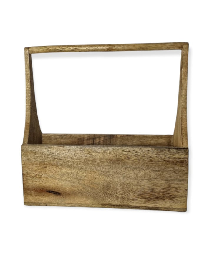 Houten bak met handvat