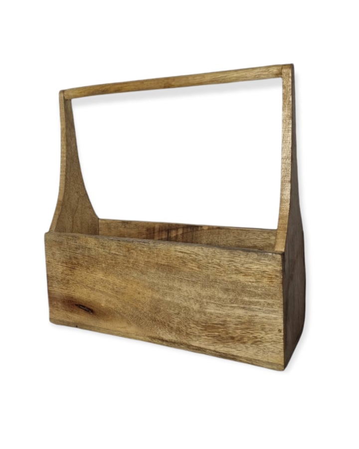 Houten bak met handvat