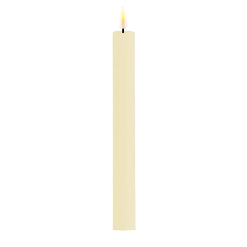 LED dinerkaarsen set 2 stuks Cream - 2,2x24cm
