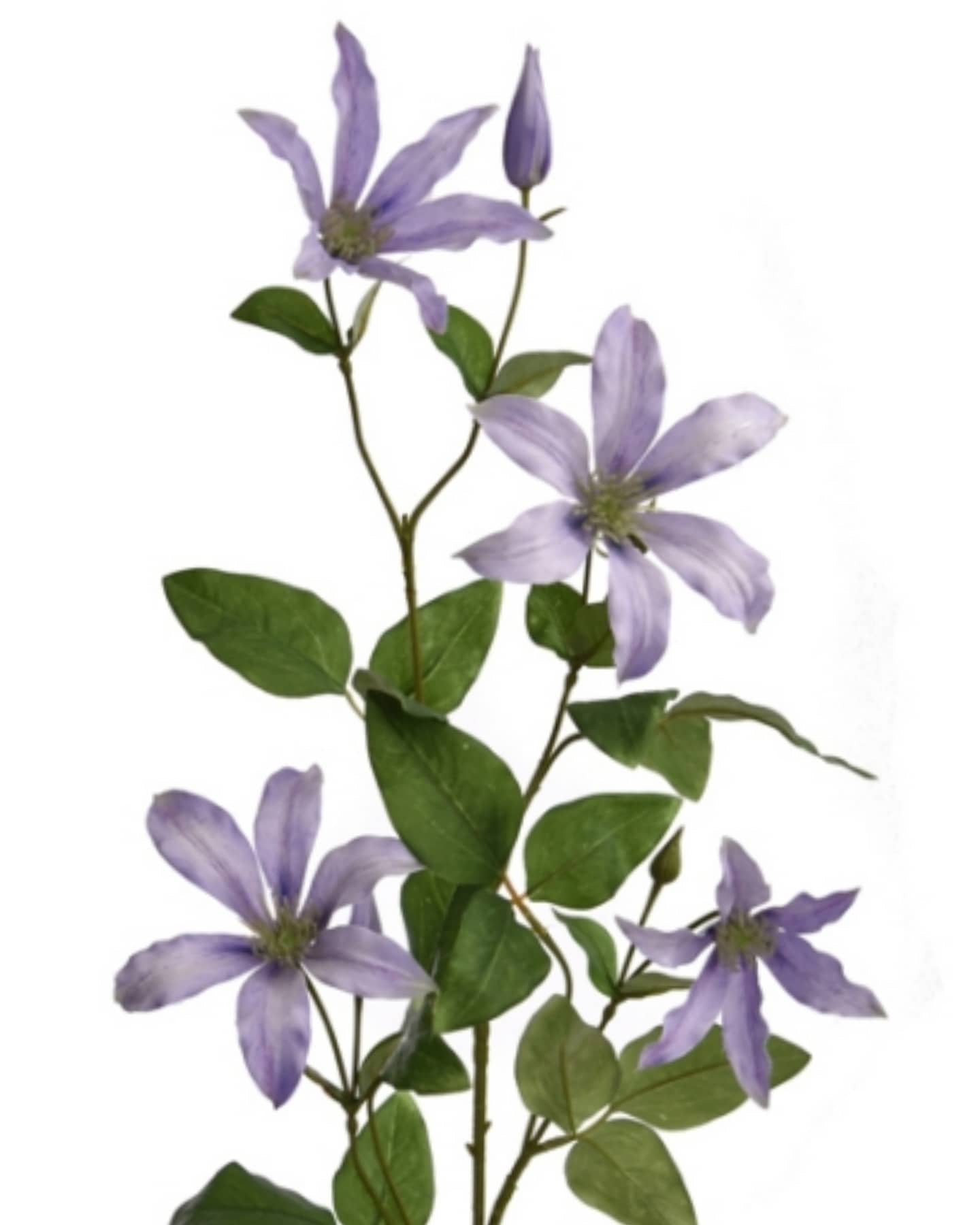 Large clematis spray 92cm - Lilac