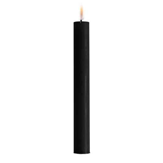 LED dinerkaarsen set 2 stuks Black - 2,2x15cm