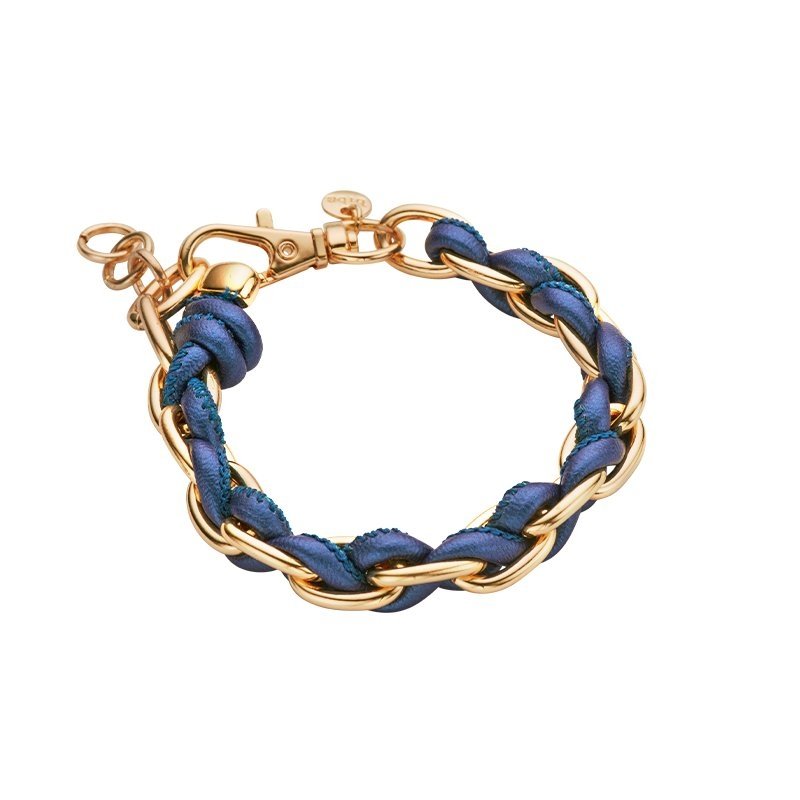 Biba armband color splash 54118MIX05 - Goud/Kobaltblauw