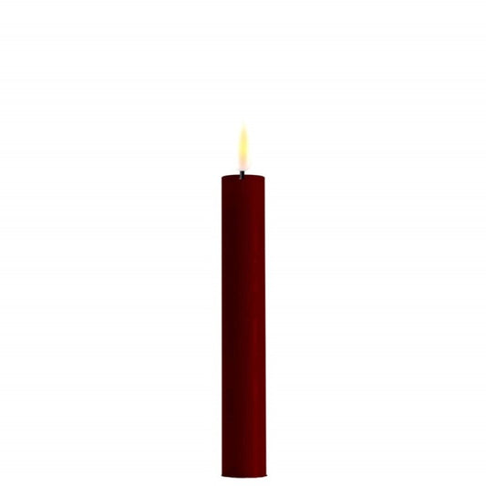 LED dinerkaarsen set 2 stuks Bourgogne Red - 2,2x15cm