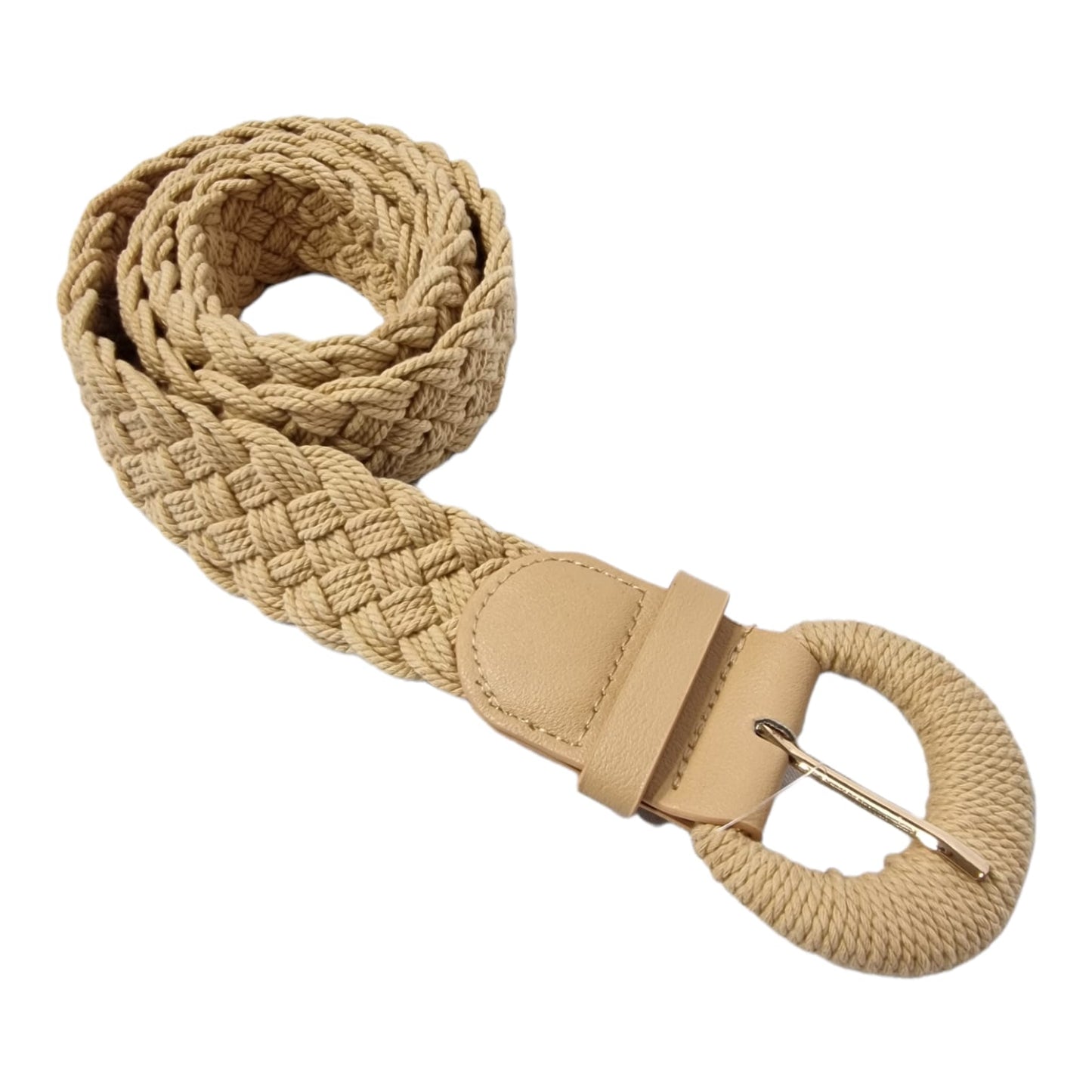 Gevlochten riem - Sand