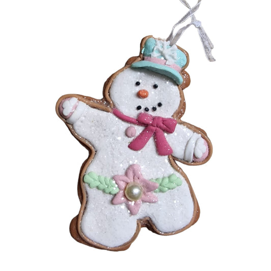 Claydough Cookie hanger Pastel Sneeuwpop - 12x9