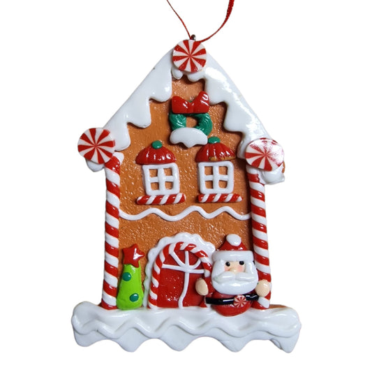 Claydough gingerbread house Kerstman - 12x9
