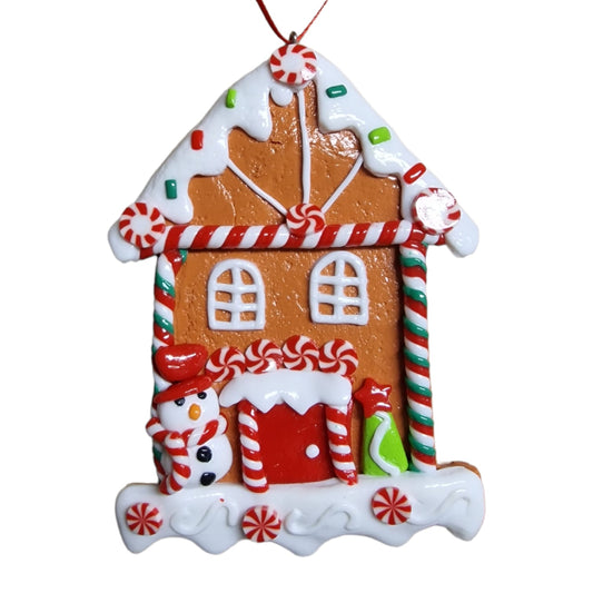 Claydough gingerbread house Sneeuwpop - 12x9