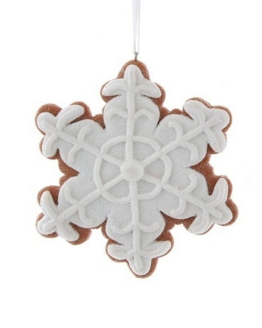 Kerstornament cookie star white iced 22 - 11x11