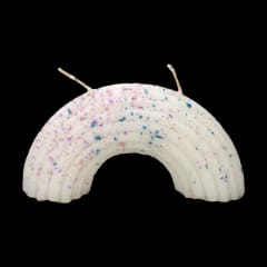 Regenboog kaars 7x4 - Dots