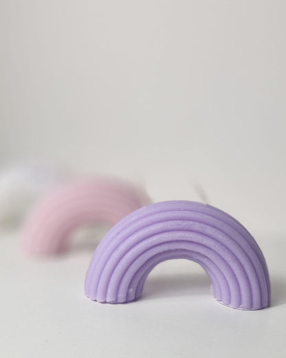 Regenboog kaars 7x4 - Lila