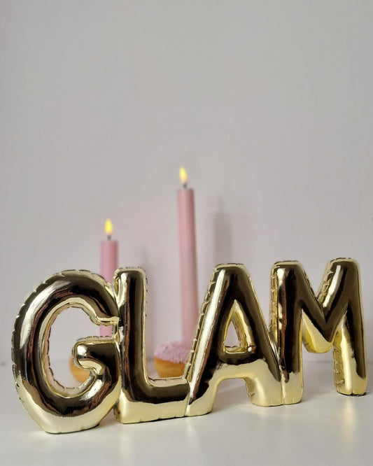 Ornament Glam ballon plyresin 32x4.5- Gold