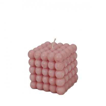 Bubble candle 6.3x6.3 - Pink